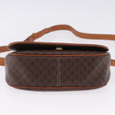 CELINE Macadam Canvas Shoulder Bag PVC Leather Brown Gold Auth 182419-10