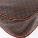 CELINE Macadam Canvas Shoulder Bag PVC Leather Brown Gold Auth 182419-13