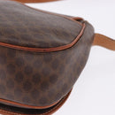 CELINE Macadam Canvas Shoulder Bag PVC Leather Brown Gold Auth 182419-14
