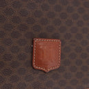 CELINE Macadam Canvas Shoulder Bag PVC Leather Brown Gold Auth 182419-15