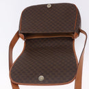 CELINE Macadam Canvas Shoulder Bag PVC Leather Brown Gold Auth 182419-16