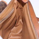 CELINE Macadam Canvas Shoulder Bag PVC Leather Brown Gold Auth 182419-19