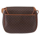 CELINE Macadam Canvas Shoulder Bag PVC Leather Brown Gold Auth 182419-3