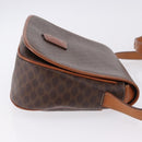CELINE Macadam Canvas Shoulder Bag PVC Leather Brown Gold Auth 182419-4