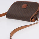 CELINE Macadam Canvas Shoulder Bag PVC Leather Brown Gold Auth 182419-7