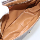 CELINE Macadam Canvas Shoulder Bag PVC Leather Brown Gold Auth 182419A-18