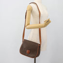CELINE Macadam Canvas Shoulder Bag PVC Leather Brown Gold Auth 182419A-24