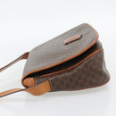 CELINE Macadam Canvas Shoulder Bag PVC Leather Brown Gold Auth 182419A-4