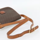 CELINE Macadam Canvas Shoulder Bag PVC Leather Brown Gold Auth 182419A-7