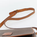 CELINE Macadam Canvas Shoulder Bag PVC Leather Brown Gold Auth 182419A-8