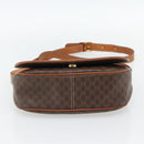 CELINE Macadam Canvas Shoulder Bag PVC Leather Brown Gold Auth 182419A-9