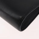 Christian Dior Shoulder Bag Leather Black Gold Auth 182420-15