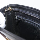 Christian Dior Shoulder Bag Leather Black Gold Auth 182420-21