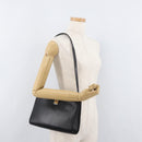Christian Dior Shoulder Bag Leather Black Gold Auth 182420-23