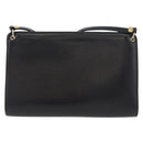 Christian Dior Shoulder Bag Leather Black Gold Auth 182420-2