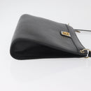Christian Dior Shoulder Bag Leather Black Gold Auth 182420-3