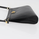 Christian Dior Shoulder Bag Leather Black Gold Auth 182420-4