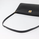 Christian Dior Shoulder Bag Leather Black Gold Auth 182420-7