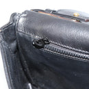CELINE Chain Shoulder Bag Leather Black Gold Auth 182421V-20