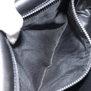 CELINE Chain Shoulder Bag Leather Black Gold Auth 182421V-21