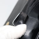 CELINE Chain Shoulder Bag Leather Black Gold Auth 182421V-22