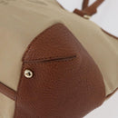BURBERRY Tote Bag Canvas Beige Gold Auth 182423-15