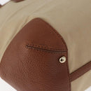 BURBERRY Tote Bag Canvas Beige Gold Auth 182423-16