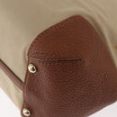 BURBERRY Tote Bag Canvas Beige Gold Auth 182423-17