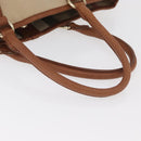 BURBERRY Tote Bag Canvas Beige Gold Auth 182423-8