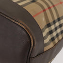 Burberrys Nova Check Portemonnee Schoudertas Canvas Beige Goud Authentiek 182425-14
