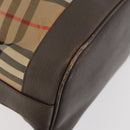 Burberrys Nova Check Portemonnee Schoudertas Canvas Beige Goud Authentiek 182425-15