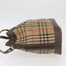 Burberrys Nova Check Portemonnee Schoudertas Canvas Beige Goud Authentiek 182425-4