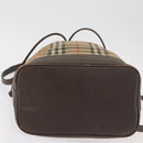 Burberrys Nova Check Portemonnee Schoudertas Canvas Beige Goud Authentiek 182425-5