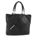 Salvatore Ferragamo Handtasche Leder Schwarz Silber Original 182426-1