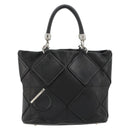 Salvatore Ferragamo Handtasche Leder Schwarz Silber Original 182426-13
