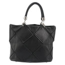 Salvatore Ferragamo Handtasche Leder Schwarz Silber Original 182426-2