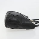 Salvatore Ferragamo Handtasche Leder Schwarz Silber Original 182426-3