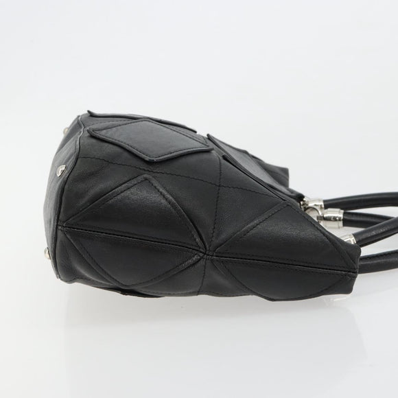 Salvatore Ferragamo Handtasche Leder Schwarz Silber Original 182426