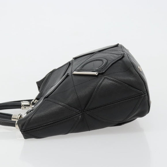 Salvatore Ferragamo Handtasche Leder Schwarz Silber Original 182426