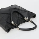 Salvatore Ferragamo Handtasche Leder Schwarz Silber Original 182426-6