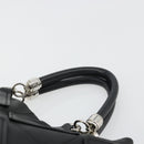 Salvatore Ferragamo Handtasche Leder Schwarz Silber Original 182426-8