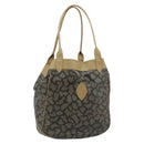 SAINT LAURENT Tote Bag PVC Canvas Brown Auth 182427-1