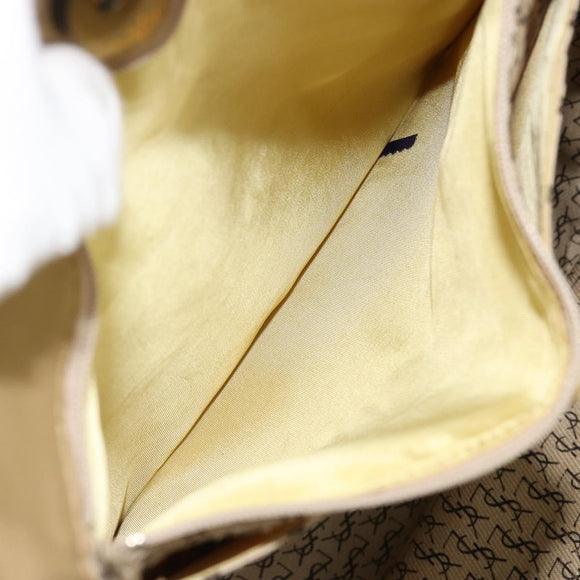 SAINT LAURENT Tote Bag PVC Canvas Brown Auth 182427