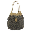 SAINT LAURENT Tote Bag PVC Canvas Brown Auth 182427-13