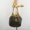 SAINT LAURENT Tote Bag PVC Canvas Brown Auth 182427-21