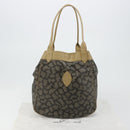 SAINT LAURENT Tote Bag PVC Canvas Brown Auth 182427-12