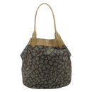 SAINT LAURENT Tote Bag PVC Canvas Brown Auth 182427-2