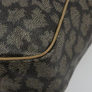 SAINT LAURENT Tote Bag PVC Canvas Brown Auth 182427-7