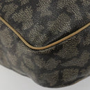 SAINT LAURENT Tote Bag PVC Canvas Brown Auth 182427-14