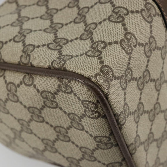 GUCCI GG Supreme Mini Web Sherry Line Bag PVC Beige Gold 39 02 007 Auth 182431